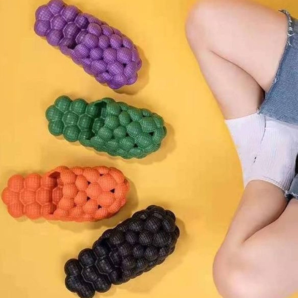 Purple Bubble Massage Slippers/Slides - Picture 7 of 9